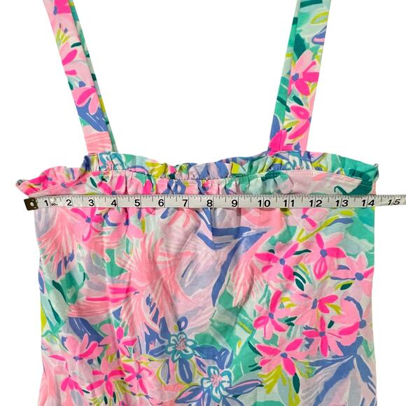 Lilly Pulitzer Jia Tank Top XS Pink It was All A Dream Floral Preppy Resort - Picture 6 of 14